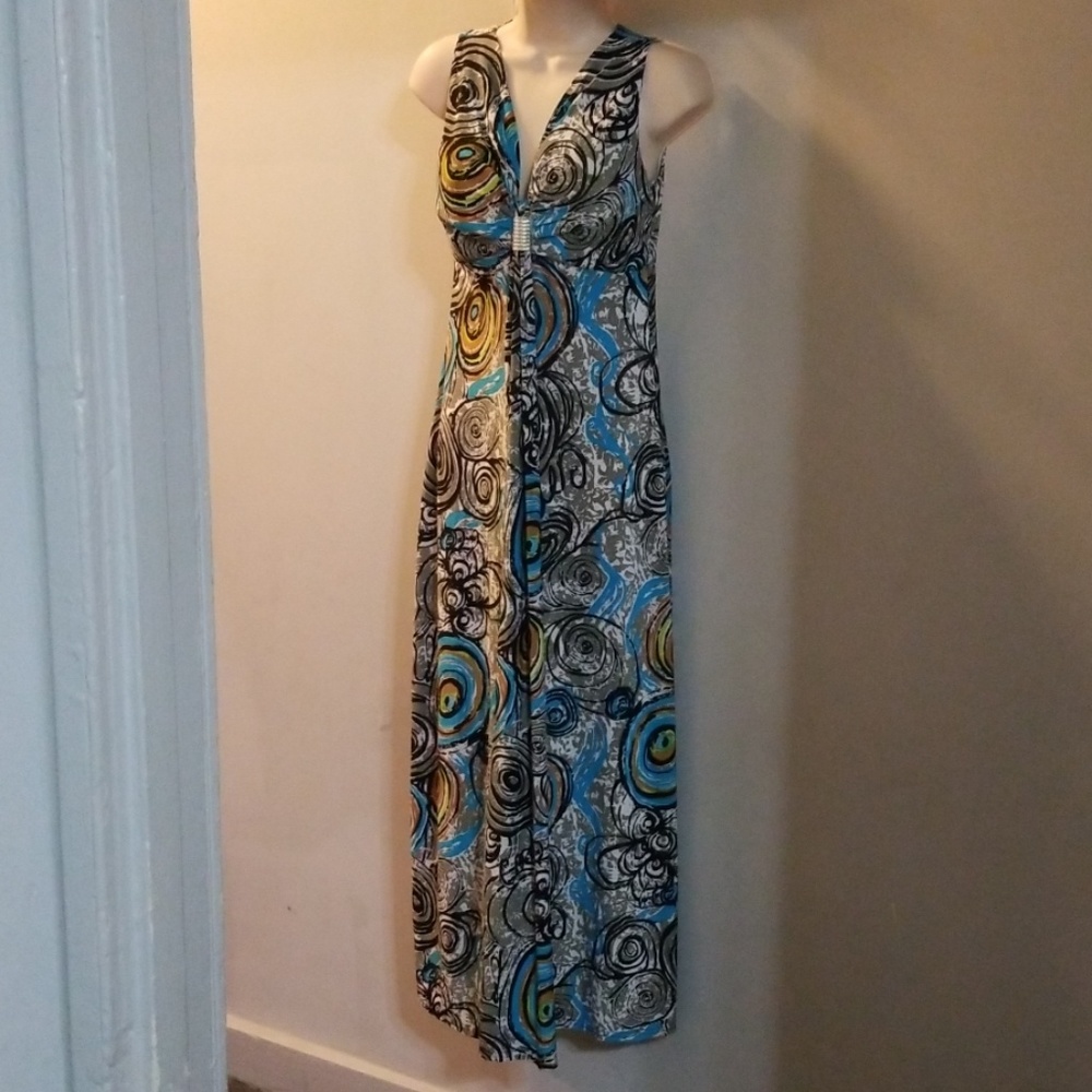 T-C fashion women's multicolor summer maxi dress